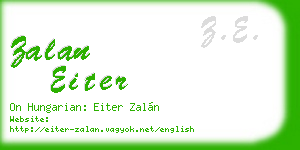 zalan eiter business card